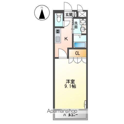 サンコート・コーダ(1K/1階)の間取り写真