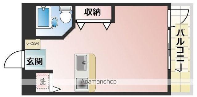 シーラカンスKANDY(ワンルーム/2階)の間取り写真