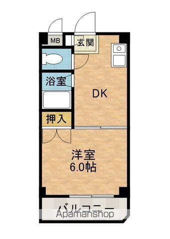 パレス北梅田(1DK/5階)の間取り写真