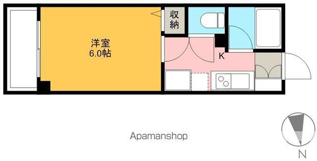 エリアN(1K/2階)の間取り写真