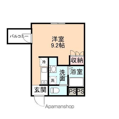 ビラビエナ(ワンルーム/4階)の間取り写真