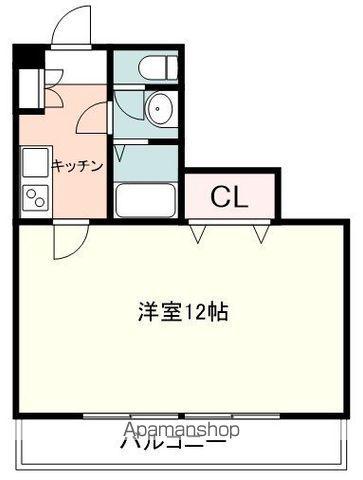 ガーデン音羽(1K/2階)の間取り写真