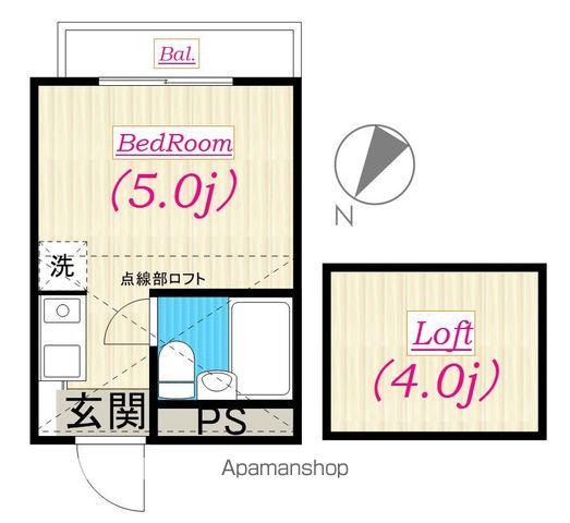 アップルハウスYASUDA(ワンルーム/1階)の間取り写真