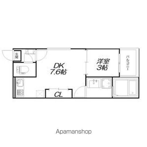 レガーレ尾頭橋(1DK/3階)の間取り写真