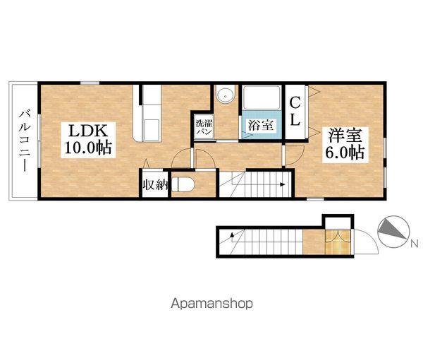 カスカータⅣ(1LDK/2階)の間取り写真