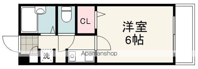 マンションクイーン(1K/1階)の間取り写真