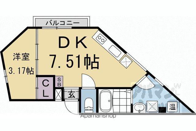 CREO太秦天神川(1DK/1階)の間取り写真