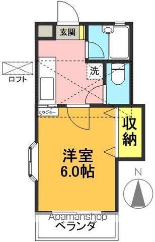 羽根木パークヒルⅡ(1K/1階)の間取り写真