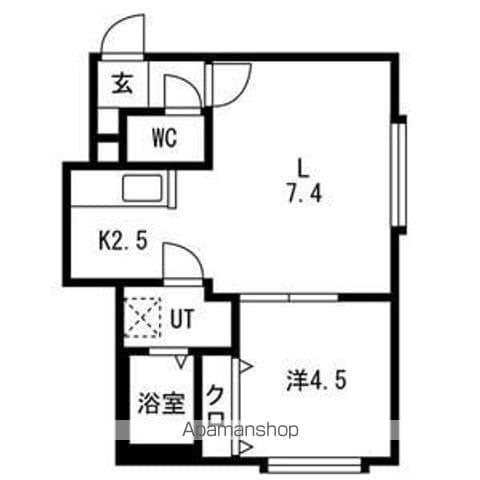 サンセットハイツ平岸(1LDK/3階)の間取り写真