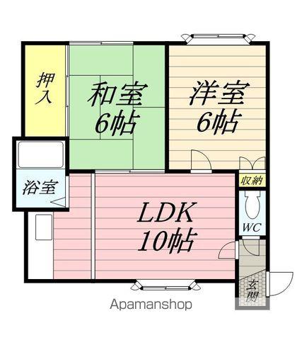 ハイツSN(2LDK/1階)の間取り写真