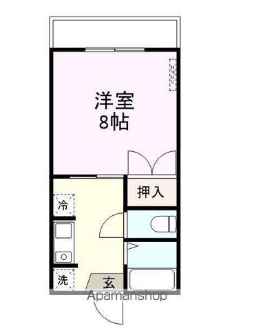 ハイムFUJI(1K/2階)の間取り写真