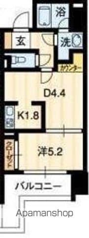 リアライズ瓦町(1DK/9階)の間取り写真