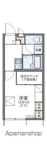 レオパレスルミナスU(1K/1階)の間取り写真