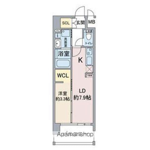 THAMES GARDEN PLACE(1LDK/10階)の間取り写真