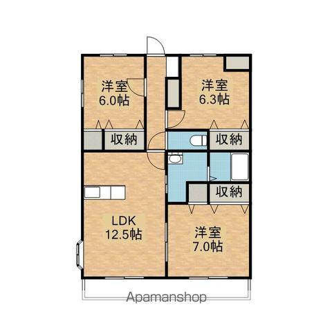 ラフォンテ・エスポワール(3LDK/2階)の間取り写真