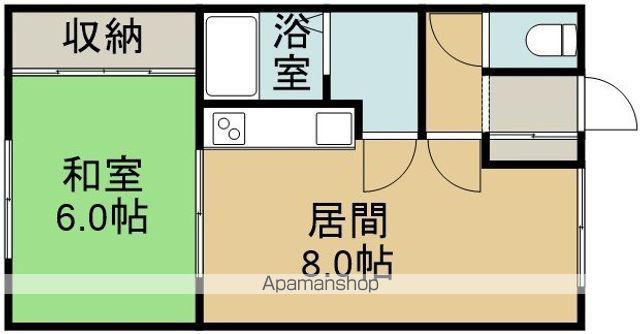 シャルム昭和(1DK/2階)の間取り写真