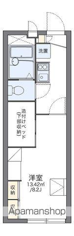 レオパレス御堀Ⅱ(1K/1階)の間取り写真