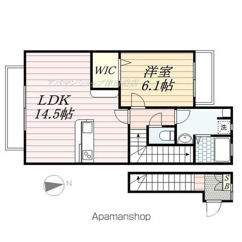 サンストリーム(1LDK/2階)の間取り写真