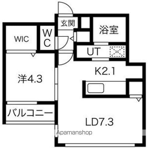 LUNON SAPPORO STA(1LDK/3階)の間取り写真
