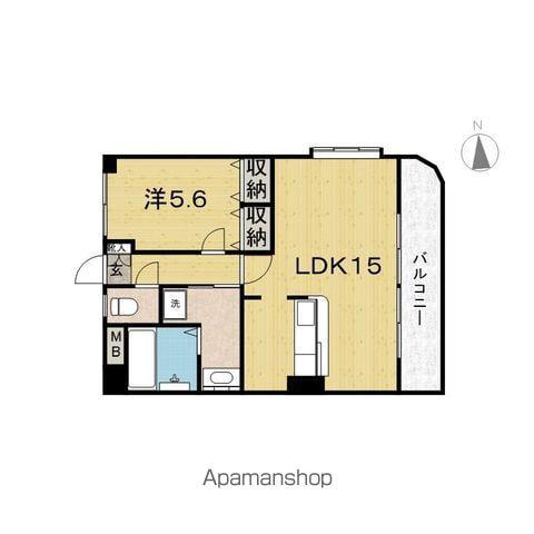 アートキャッスル(1LDK/4階)の間取り写真