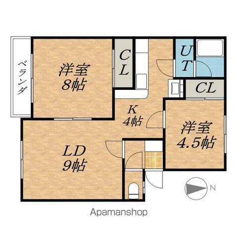 メゾンドールウエスト(2LDK/2階)の間取り写真