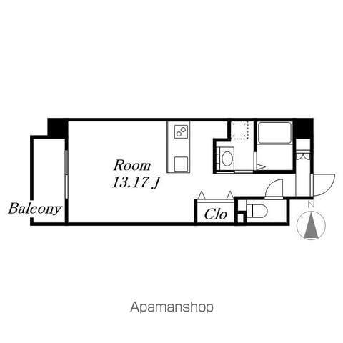 RIVAGE(1K/5階)の間取り写真