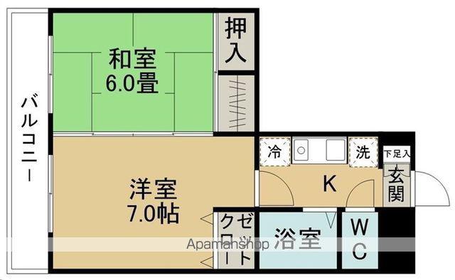 リエス新寺(2K/3階)の間取り写真