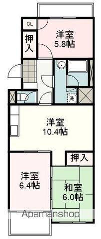 チュリス馬渕(3LDK/4階)の間取り写真