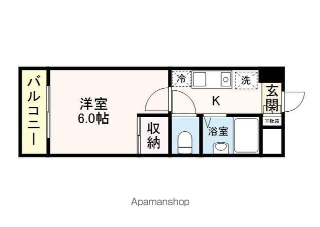 AD浦安(1K/4階)の間取り写真