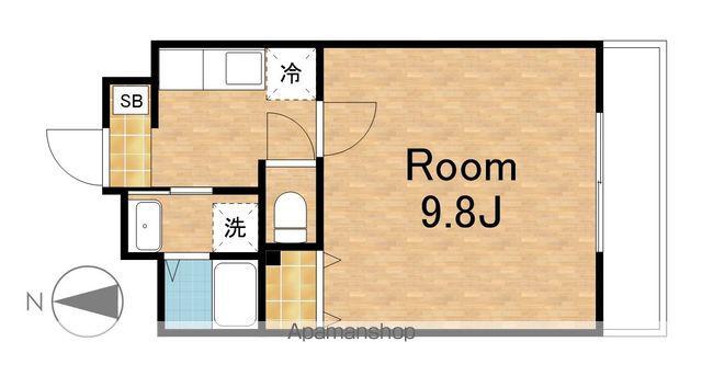 ジョイフルスクエア(1K/1階)の間取り写真