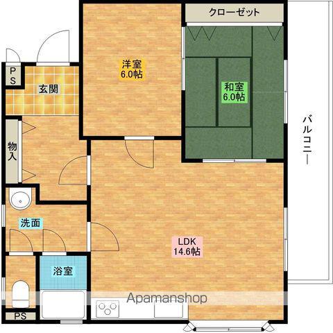 カサ・ド・エムズ(2LDK/4階)の間取り写真