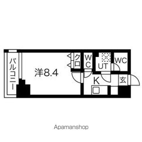 スパシエ トラッド 赤羽(1K/5階)の間取り写真