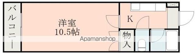 カレッジコーポK(1K/2階)の間取り写真