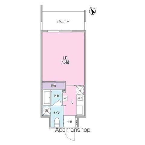 WISTERIA GARDEN(1K/2階)の間取り写真