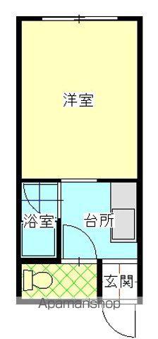 ウエストコート(1K/2階)の間取り写真