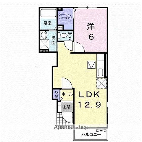 グローヴ・ガーデンⅡ(1LDK/1階)の間取り写真