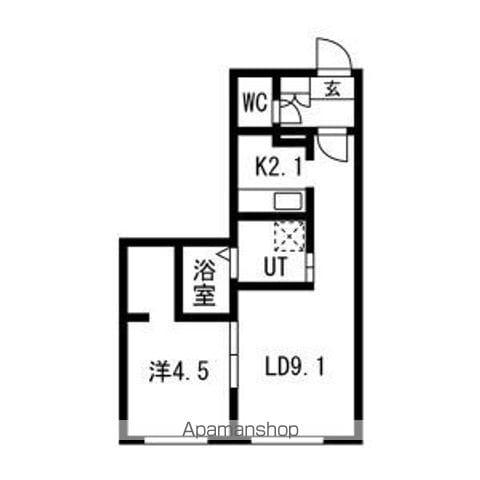 豊里1丁目MS(1LDK/4階)の間取り写真