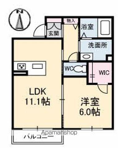 サウンド・ハムレット(1LDK/2階)の間取り写真