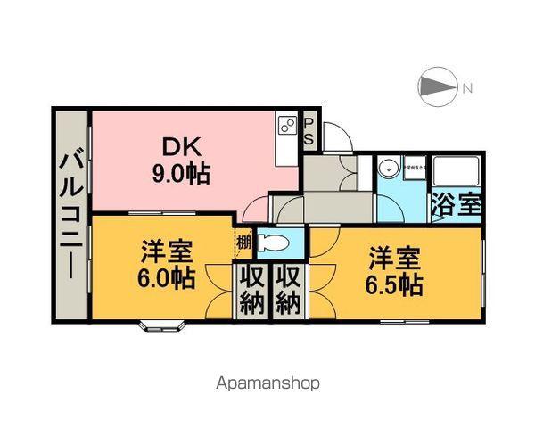 サニーコートヒカリⅡ(2DK/2階)の間取り写真