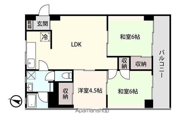 アシスト足利マンションⅡ(2K/2階)の間取り写真