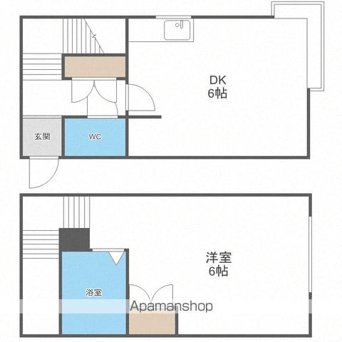 クリエイト北28条Ⅰ(1DK/1階)の間取り写真