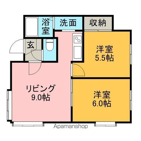 フォーサイト新琴似(2LDK/1階)の間取り写真