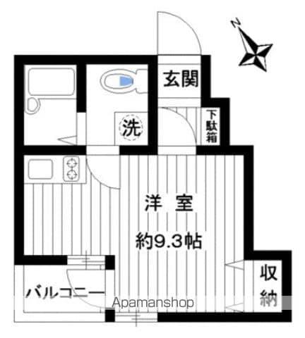 ブライトステージ南田中(ワンルーム/5階)の間取り写真