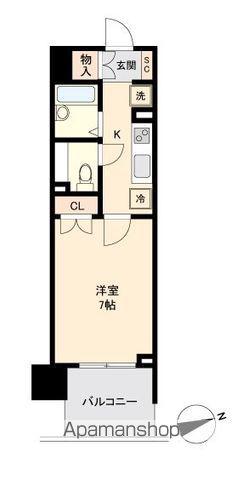 HF仙台長町レジデンス(1K/3階)の間取り写真