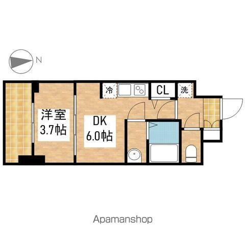 プレサンス葵デュリス(1DK/12階)の間取り写真