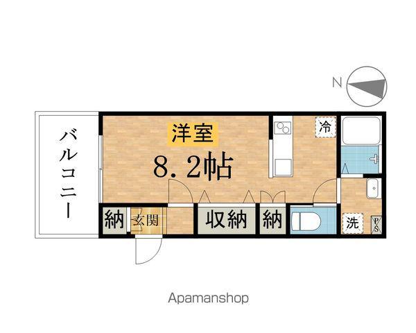 グランコート高尾町(ワンルーム/1階)の間取り写真