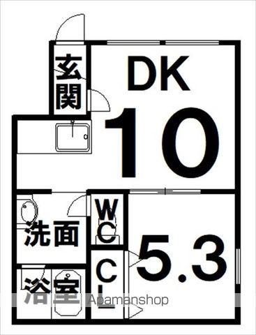 メルパルク(1LDK/2階)の間取り写真