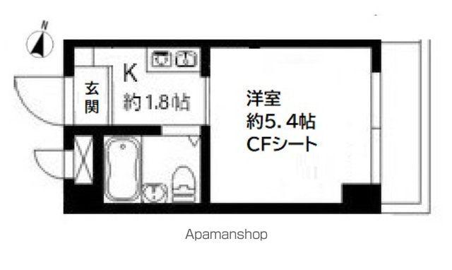 カレッジハイツ稲毛(1K/1階)の間取り写真
