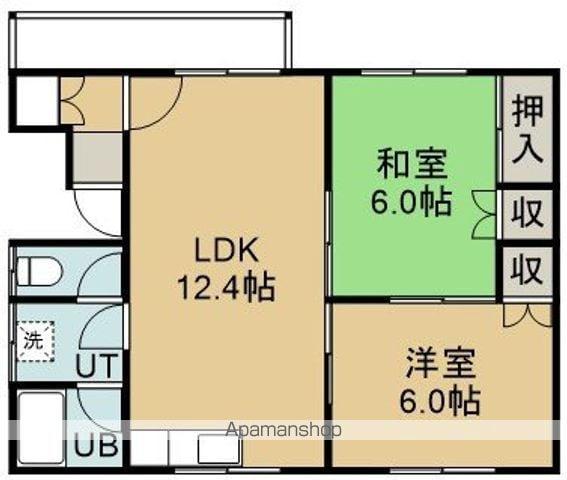 本通4丁目10番1棟2戸(2LDK/2階)の間取り写真