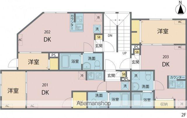 MIREA浮間舟渡(1DK/2階)の間取り写真